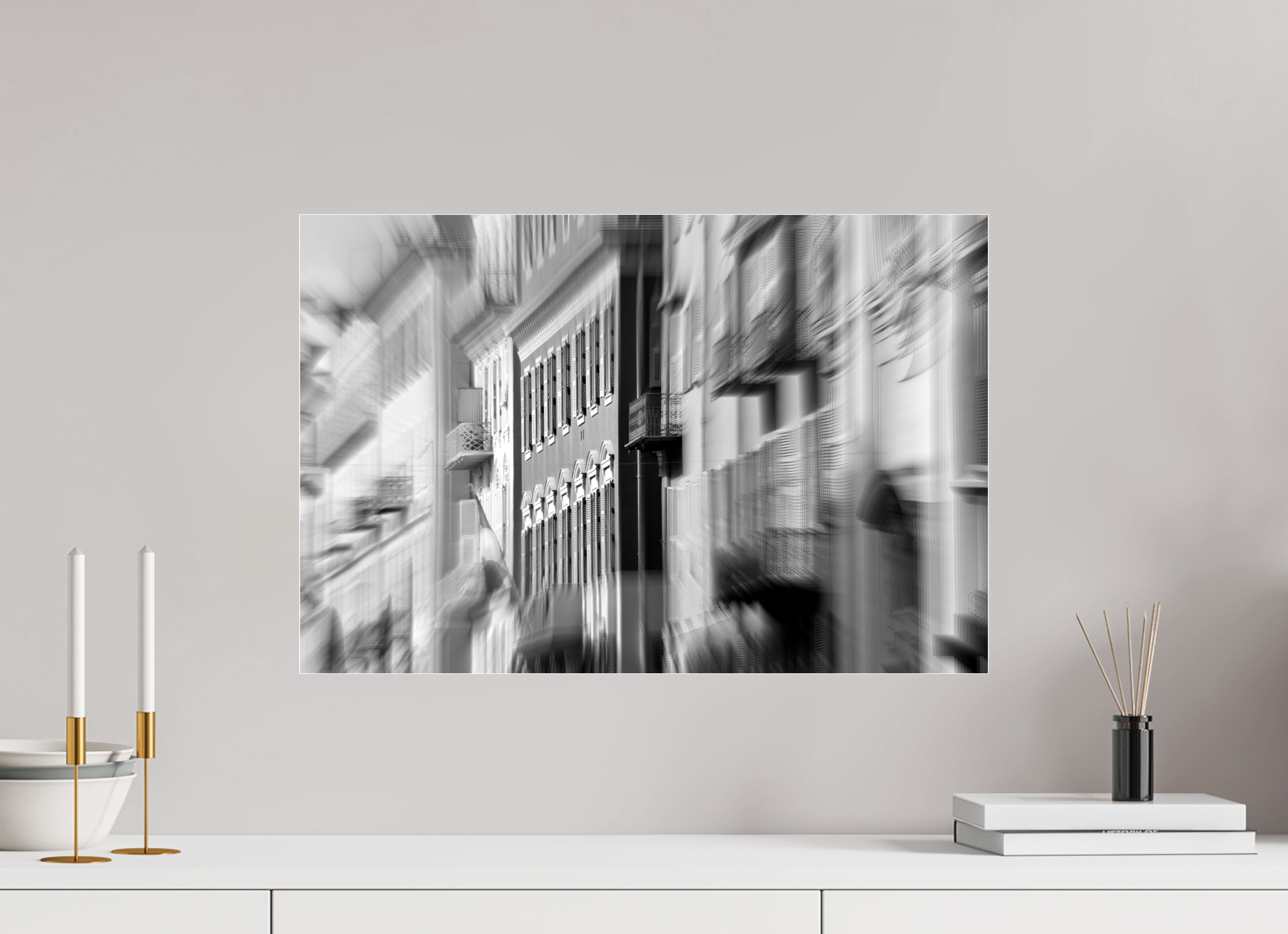 60 x 40 cm, Photo Print Under Acrylic Glass ROW HOUSES