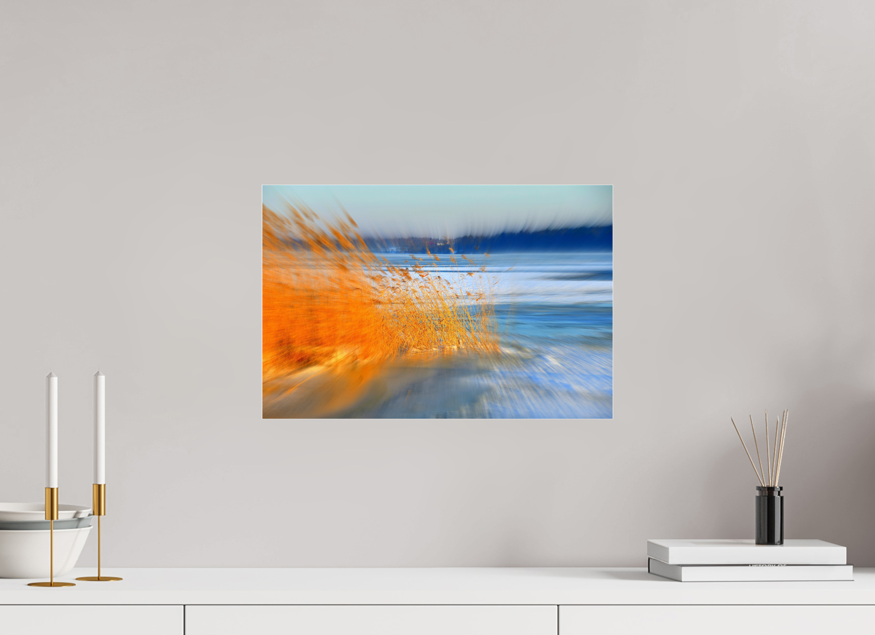 45 x 30 cm, Under Acrylic Glass Colour TOUCH OF GOLD