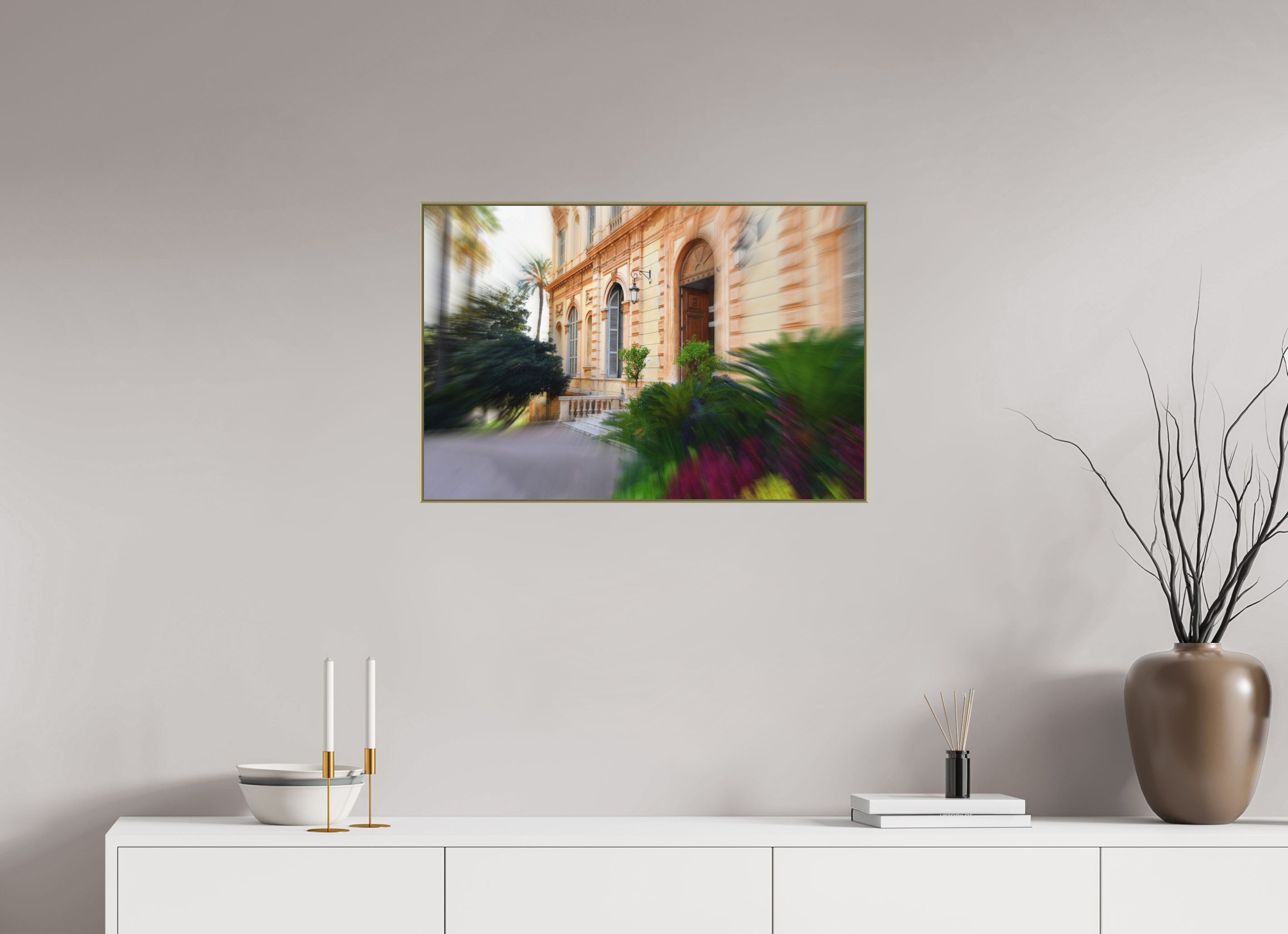 75 x 50 cm, Gold_metal_frame_Dibond TEMPLE OF THE ARTS