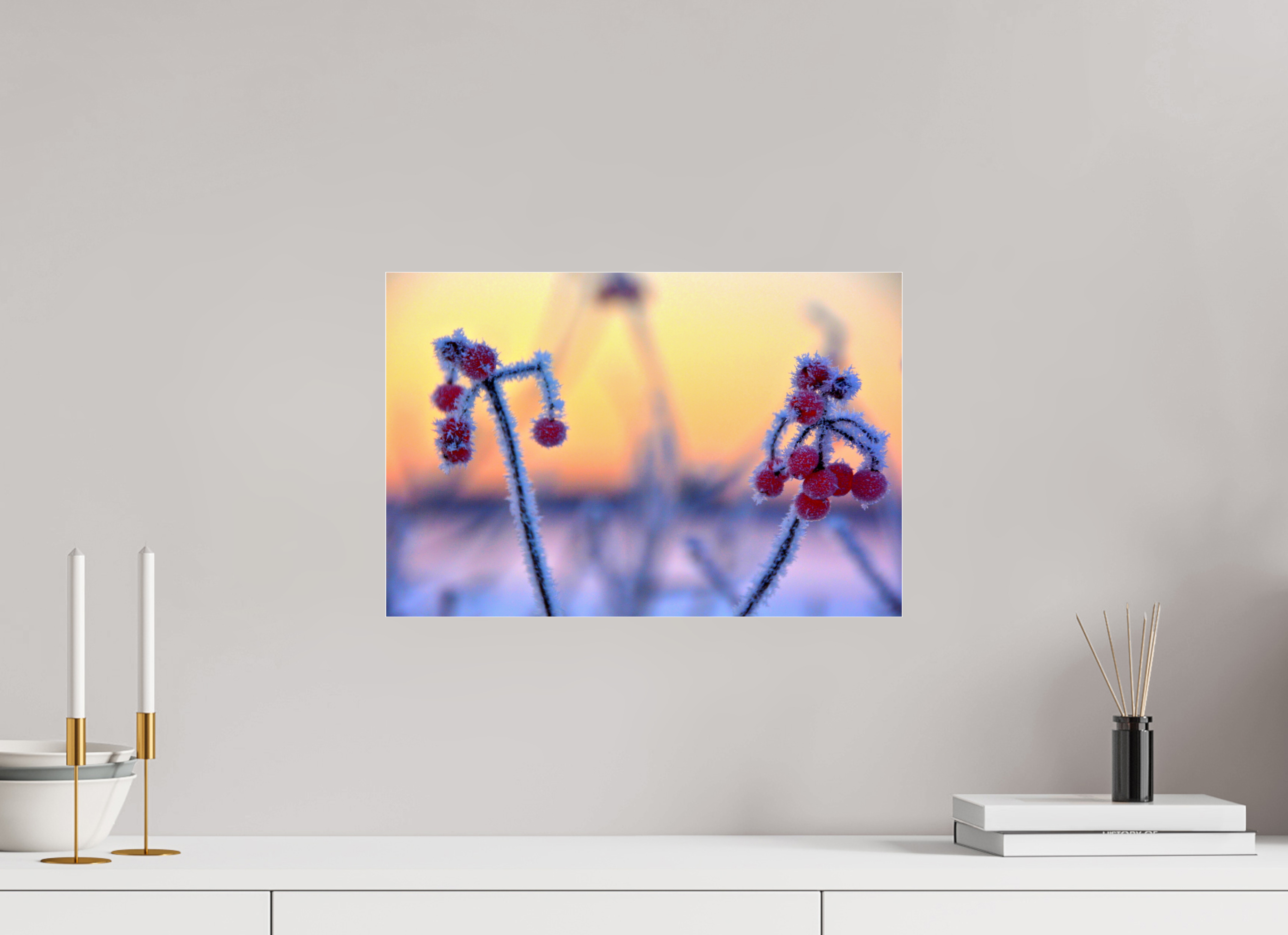 45 x 30 cm, Under Acrylic Glass Colour FROZEN BERRIES